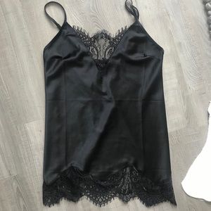 Satin lace slip